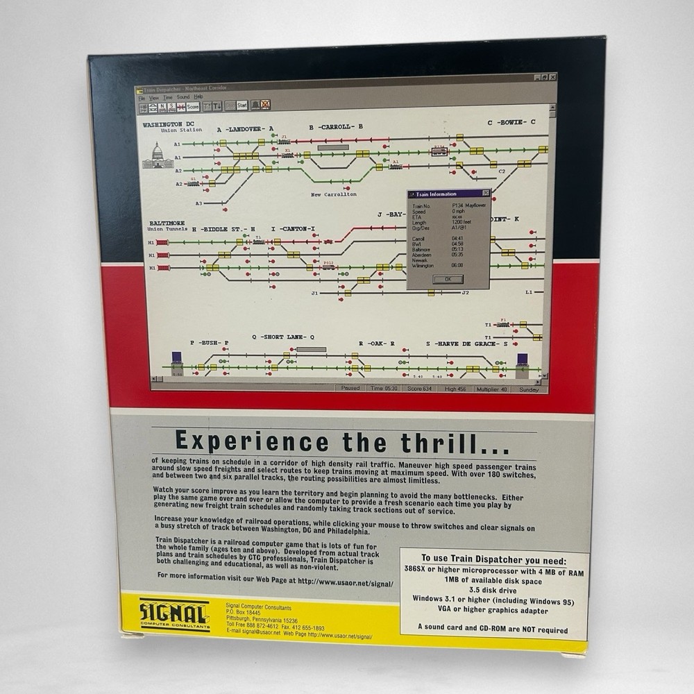 Train Dispatcher Version 2 Floppy Disc PC Game Windows
