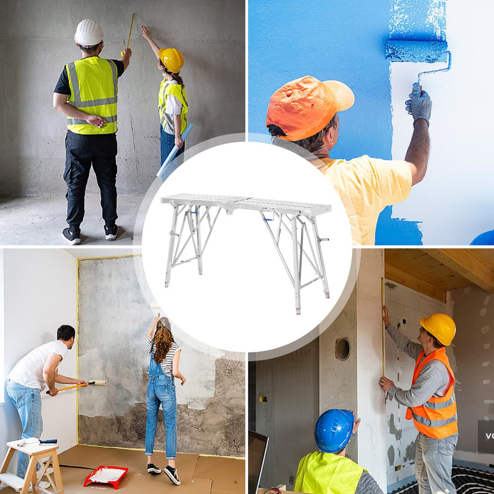 Portable Folding Scaffolding P latformWork Bench Scaffold With Adjustable Height