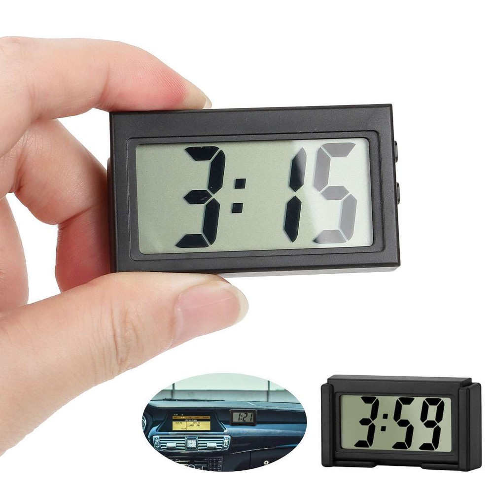 Mini Digital LCD Table Auto Car Dashboard Desk Date Time Calendar Small Clock
