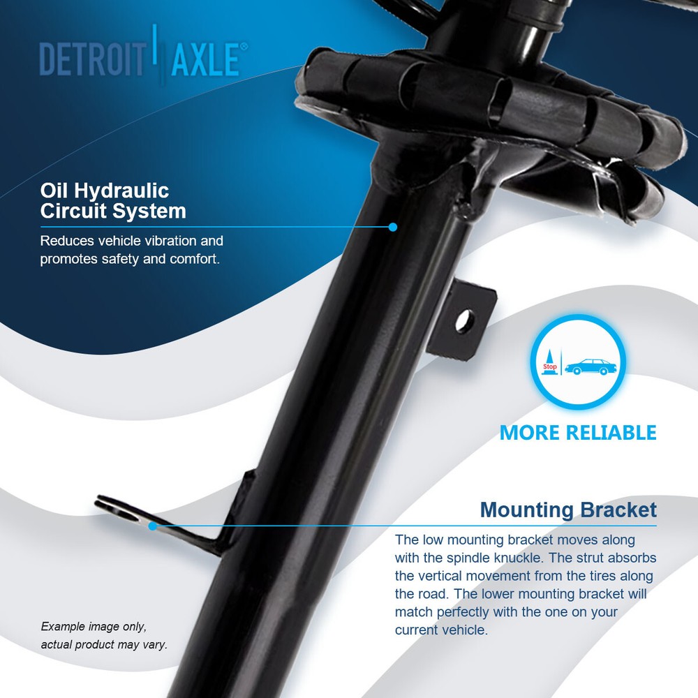 Front Struts Shocks & Coil Spring + Sway Bars Kit for 2000 2001-2005 Ford Focus