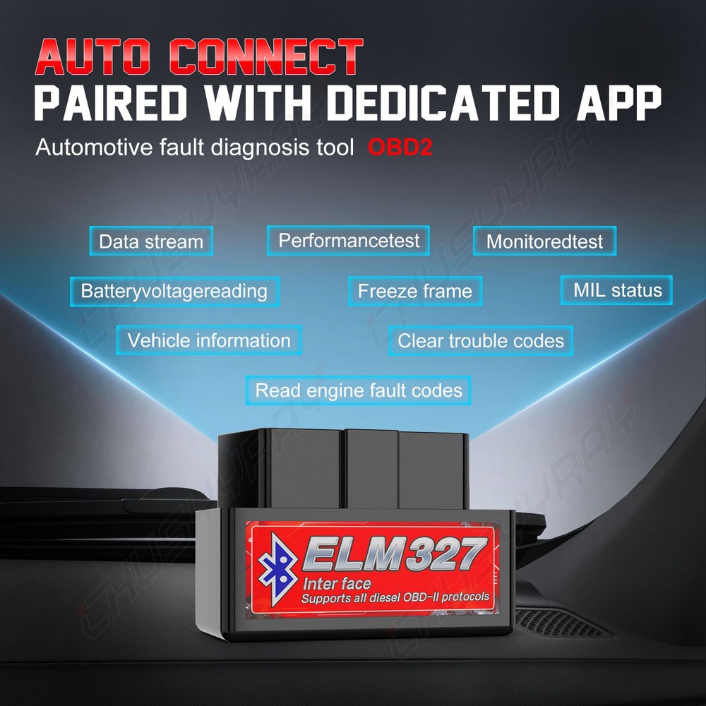 Heavy Duty 12V-24V Diesel OBD2 Code Reader High Range Bluetooth Efficient