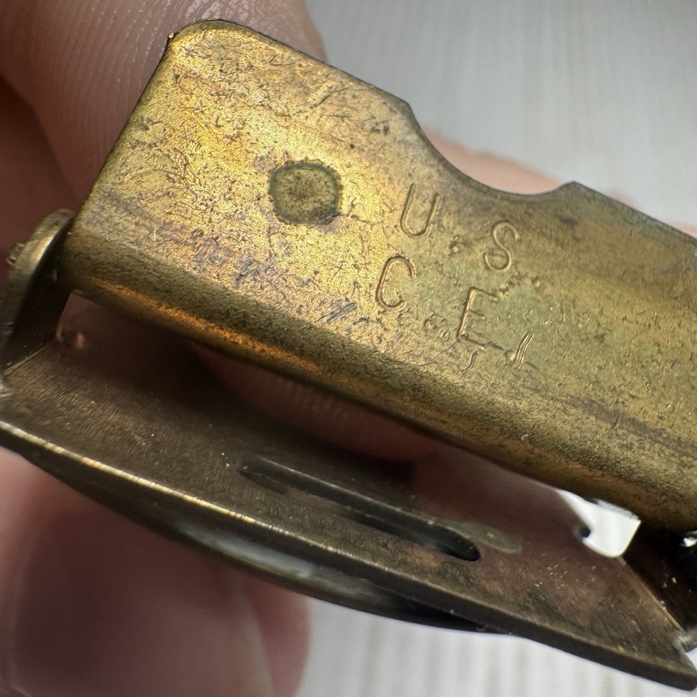 US Military EM Buckles – Group of 3 . Brass