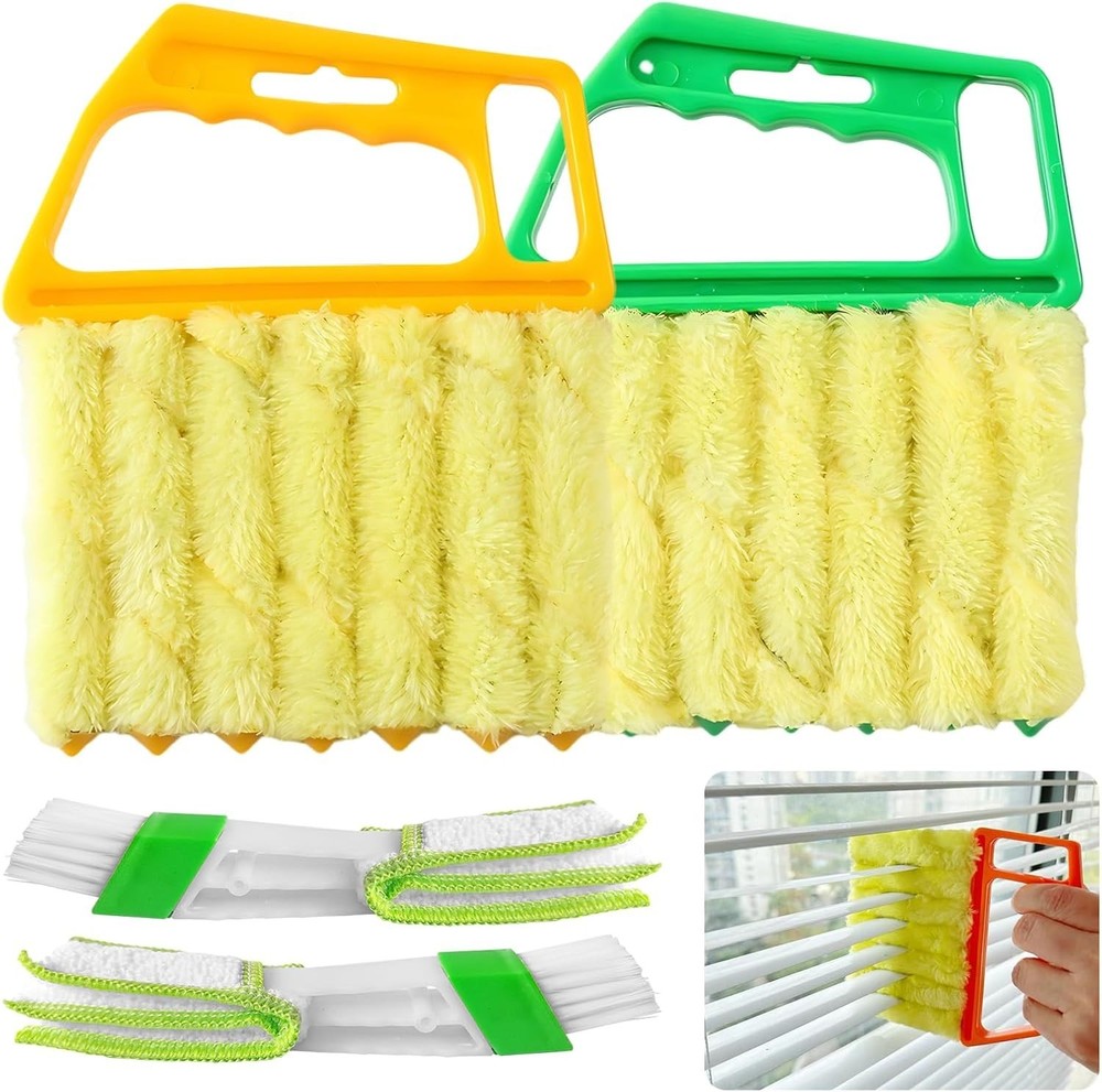 Complete 4-Piece Dusting Kit for Blinds & Vents: Washable & Efficient Cleaning