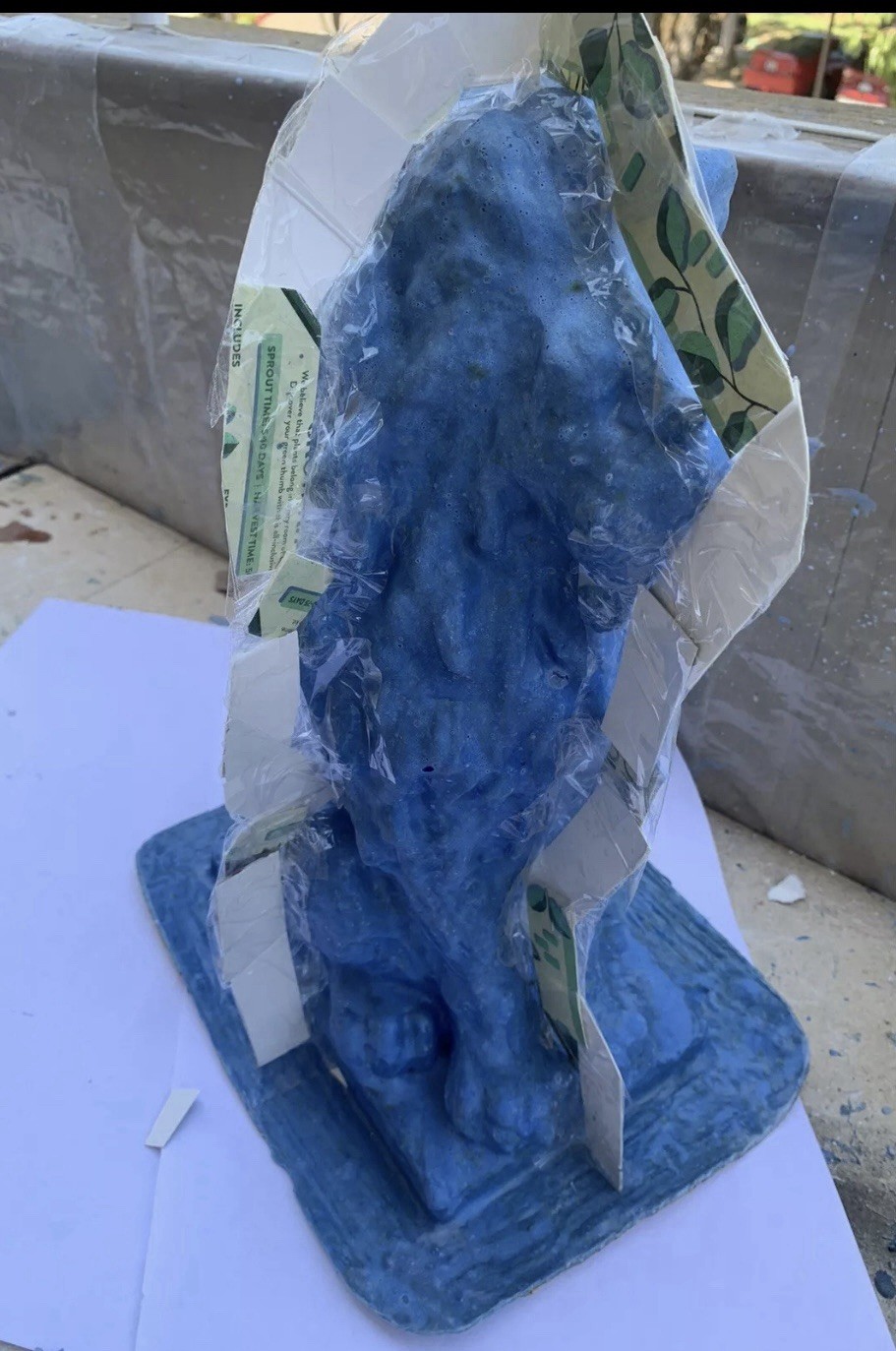 LATEX RUBBER MOLD + Fiberglass casing Large Lion H. 27” YKM-5084A Made In USA