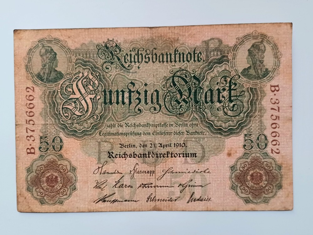 1910 Germany 50 Reichsbanfnote