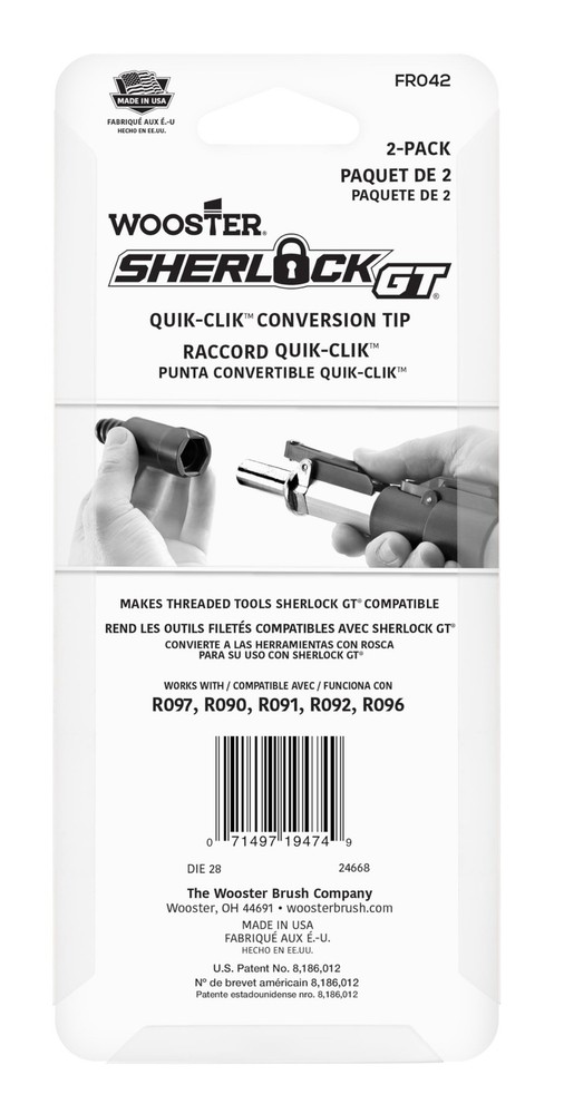Wooster FR042 Sherlock GT Conversion Tip 2-Pack