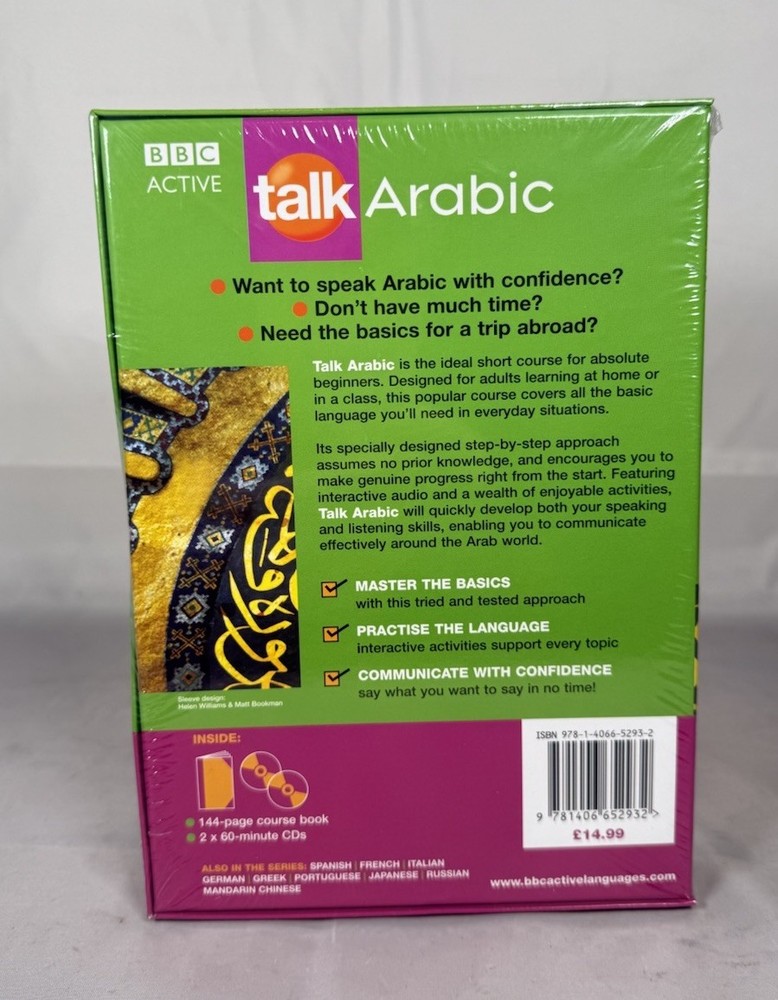 BBC Active Talk Arabic Course Book & 2 CDs - Course for Beginners (Sealed)