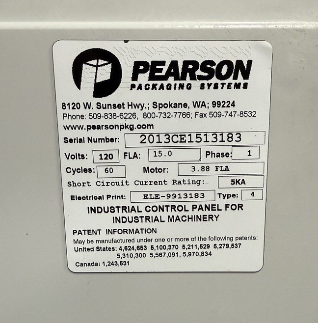 Pearson CE15 Automatic Case Erector with Bottom Taper, Box Former
