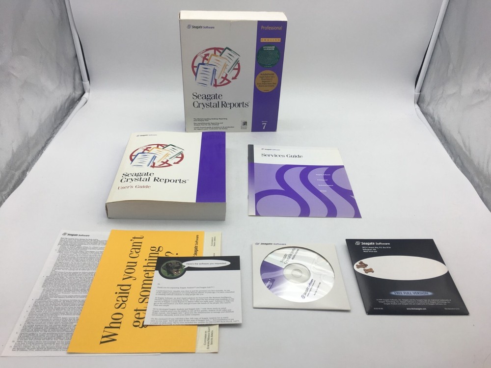 Seagate Software Crystal Reports Professional Upgrade Version 7