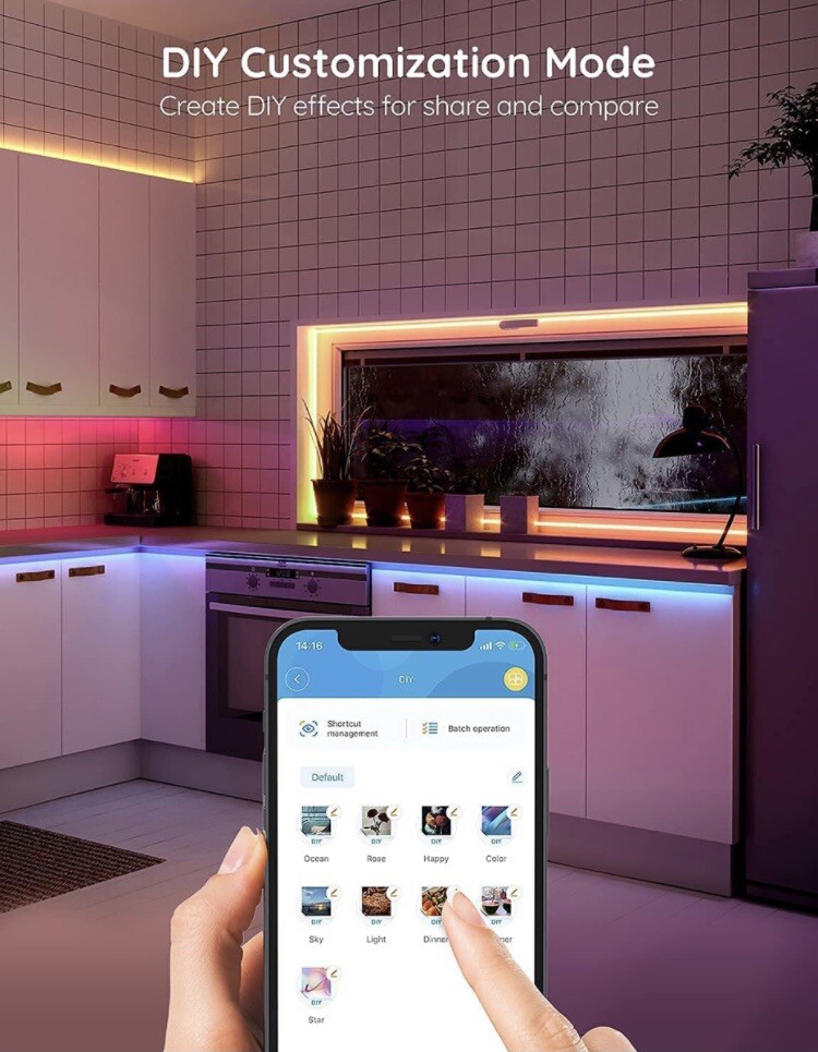 Custom led light strip 50ft Voice Compatible
