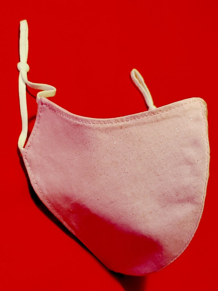 Youth Pink Glitter Adjustable Face Mask