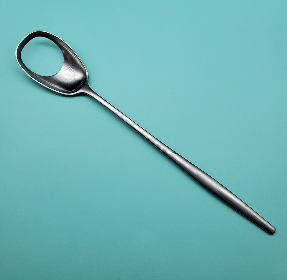 DANSK  Variation V Long Handle Pierced Serving Spoon