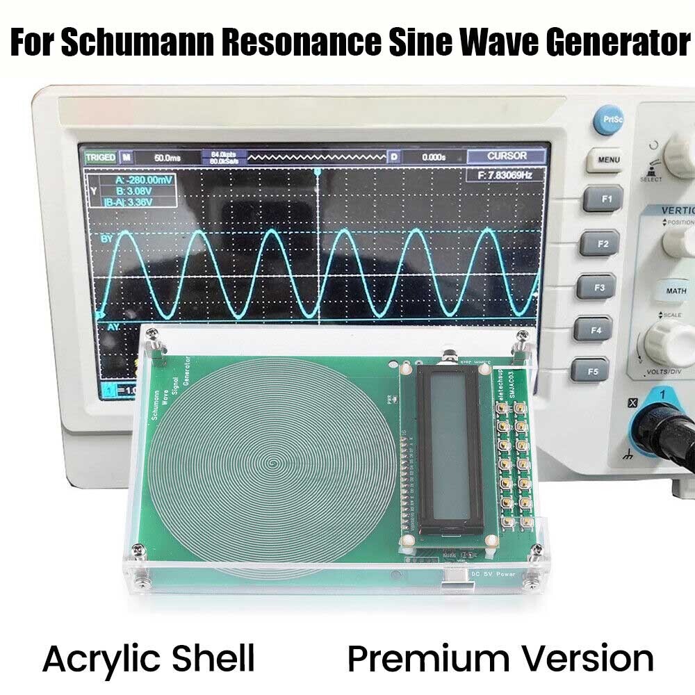 For Schumann Wave Generator Pulse Sine Frequency+Audio Output Connector+Case US