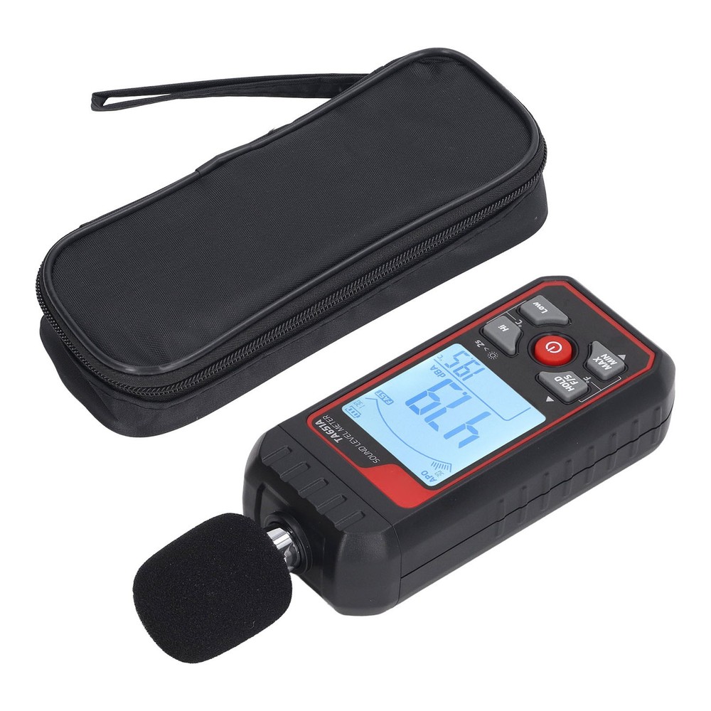 Sound Level Meter Sensitive Quick Response LCD Backlit Noise Tester Black