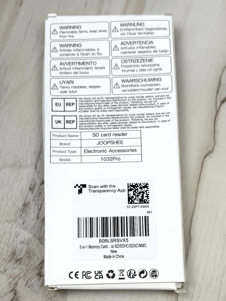 5-in-1 Multi-Function MEMORY CARD READER USB Adapter & SD Reader White NOB NEW