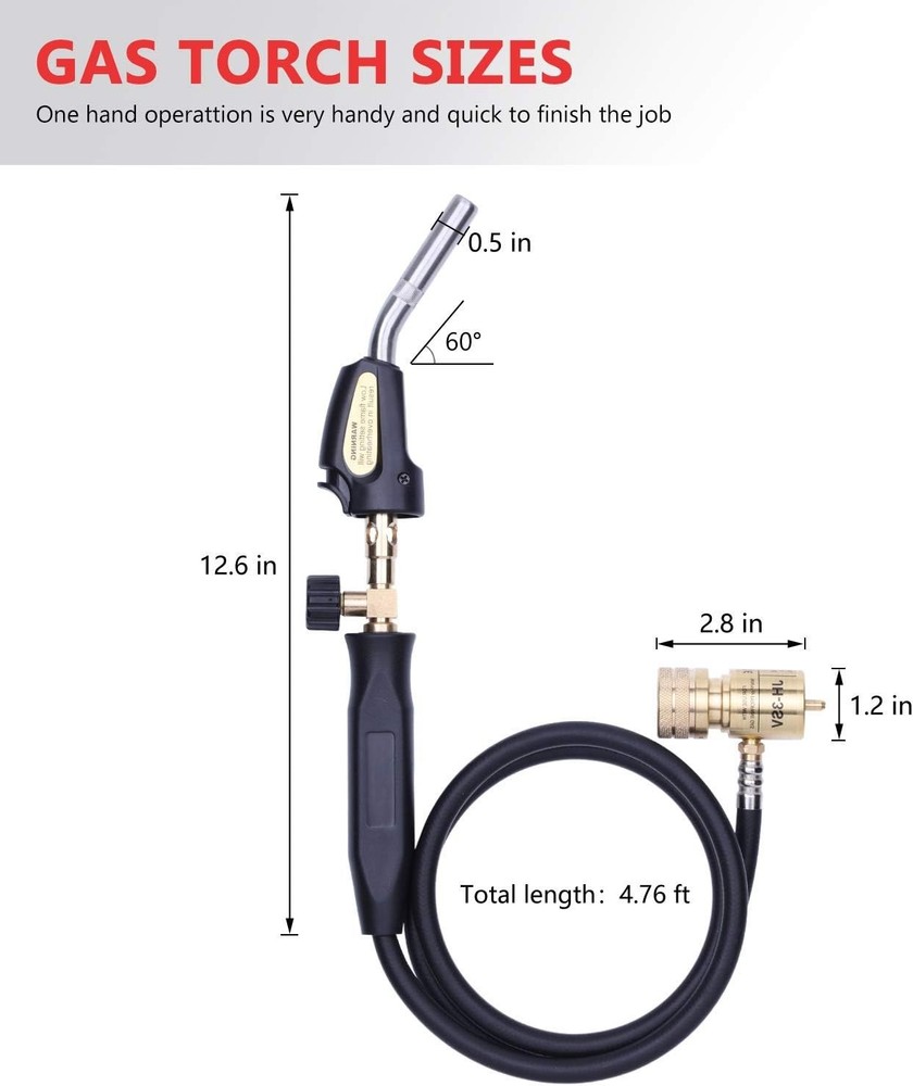 High-Temperature Propane Torch with Hose