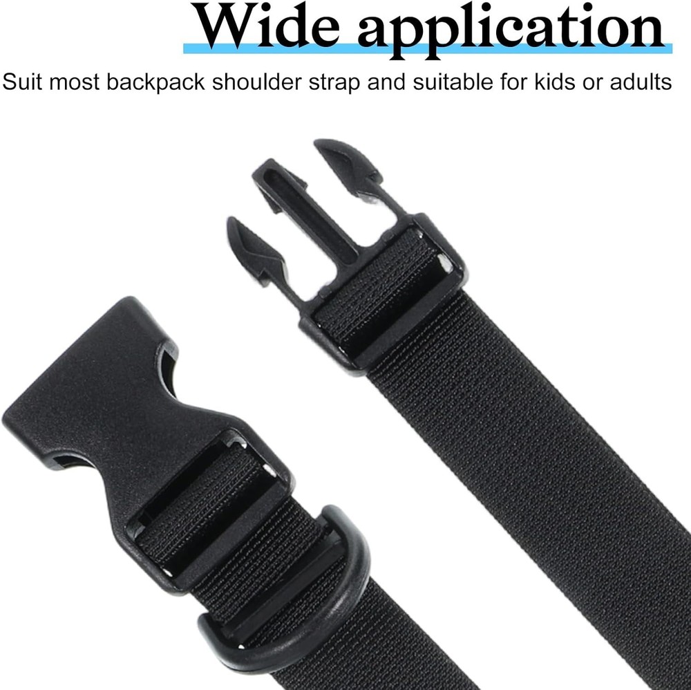 2 Pack Adjustable Backpack Chest Strap, Universal Sternum Strap with Quick Relea