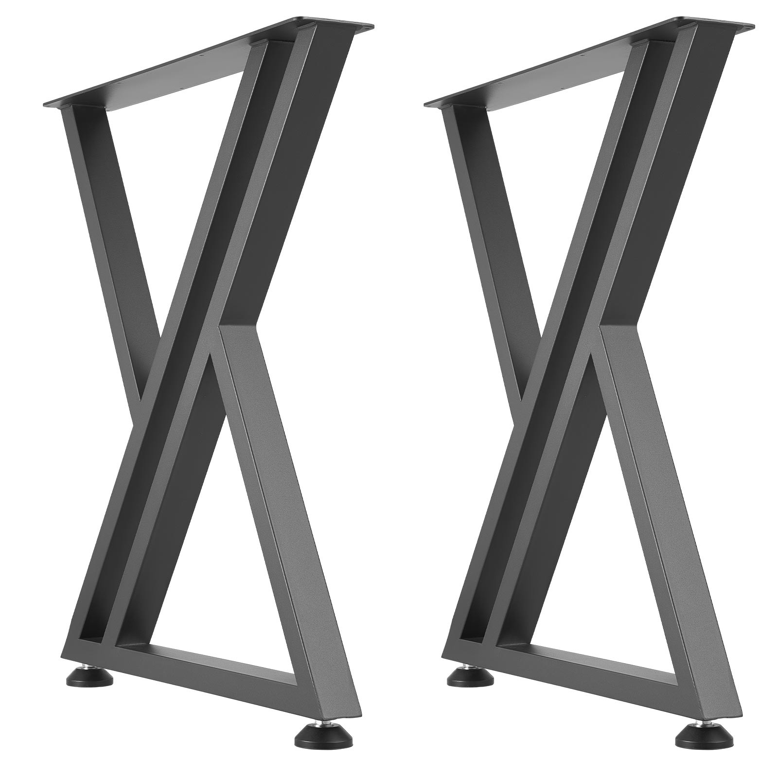 VEVOR Steel Table Legs 29.1 x 24 in 2204 lbs Heavy Duty for Desk Set of 2 Black