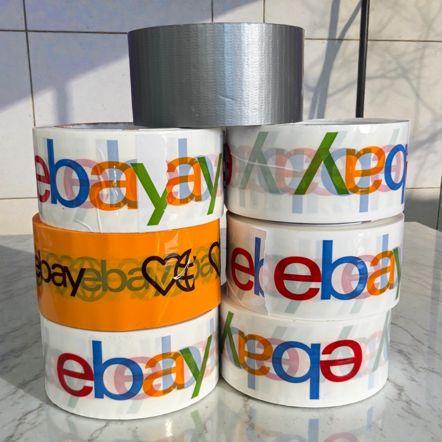 New eBay Branded Packing Tape Lot 7 Rolls Logo Shipping Supplies Box Moving