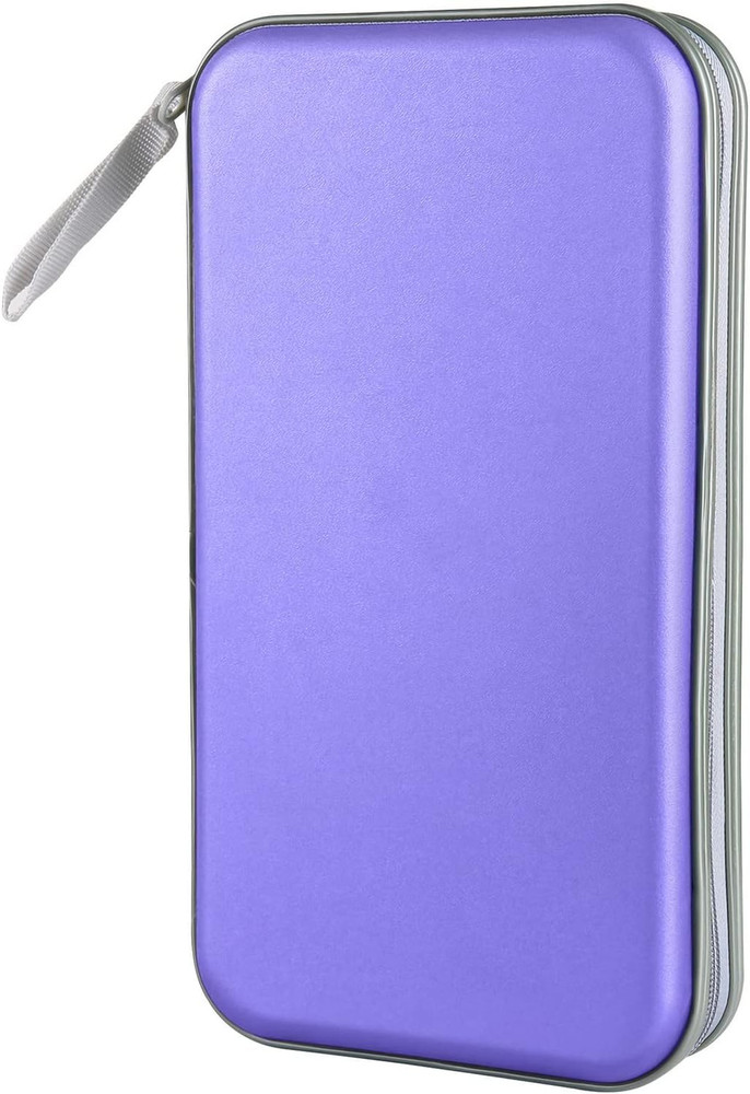 80 Capacity CD/DVD Case Holder, Hard Plastic CD DVD Disc Cases Storage Binder...