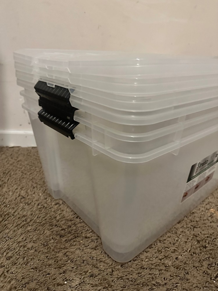 1X Greenmade Instaview 45-Quart Clear Multi-Use Storage Tote Stackable (3-pack)