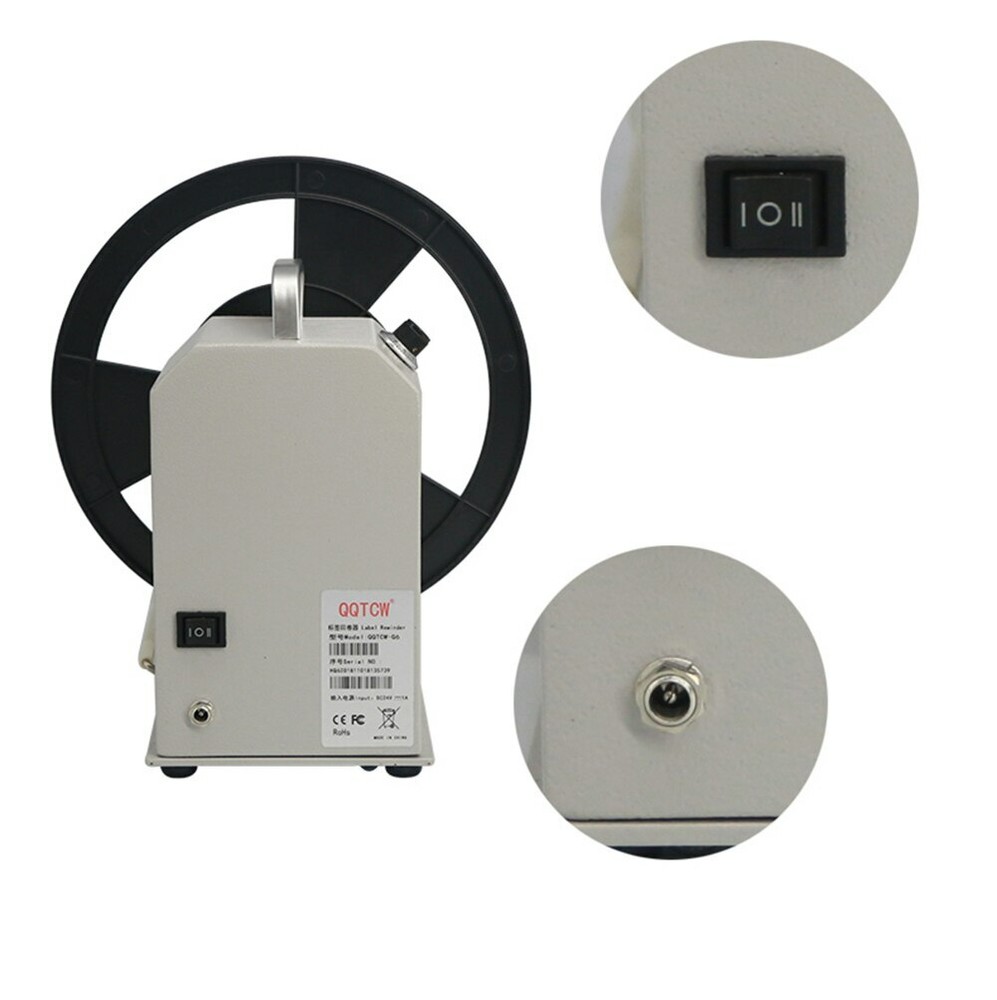 Automatic Label Rewinding Machine Barcode Label Rewinder Stickers Turning Device