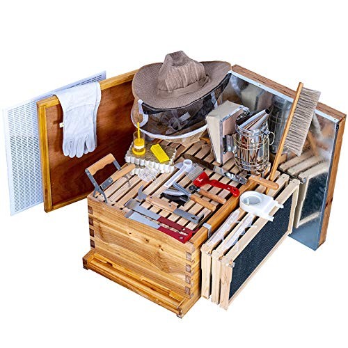 Beehive Starter Kit 10-Frame Bee Boxes and Frames Starter Kit Wax 10 Frames