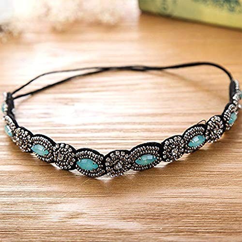 5pcs Hairbands for Women, 5 Rhinestone Beaded Headbands, Head Bands for Women...
