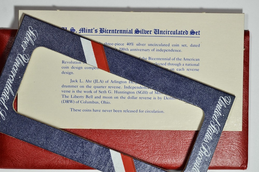 1976 Silver Mint Set - Red Envelope w/COA - NO COINS!