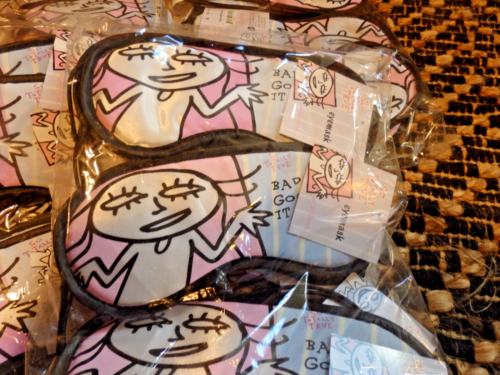 (108) BULK WHOLESALE Vintage Lot of Jim Benton So Totally True Eye mask's *NIP!