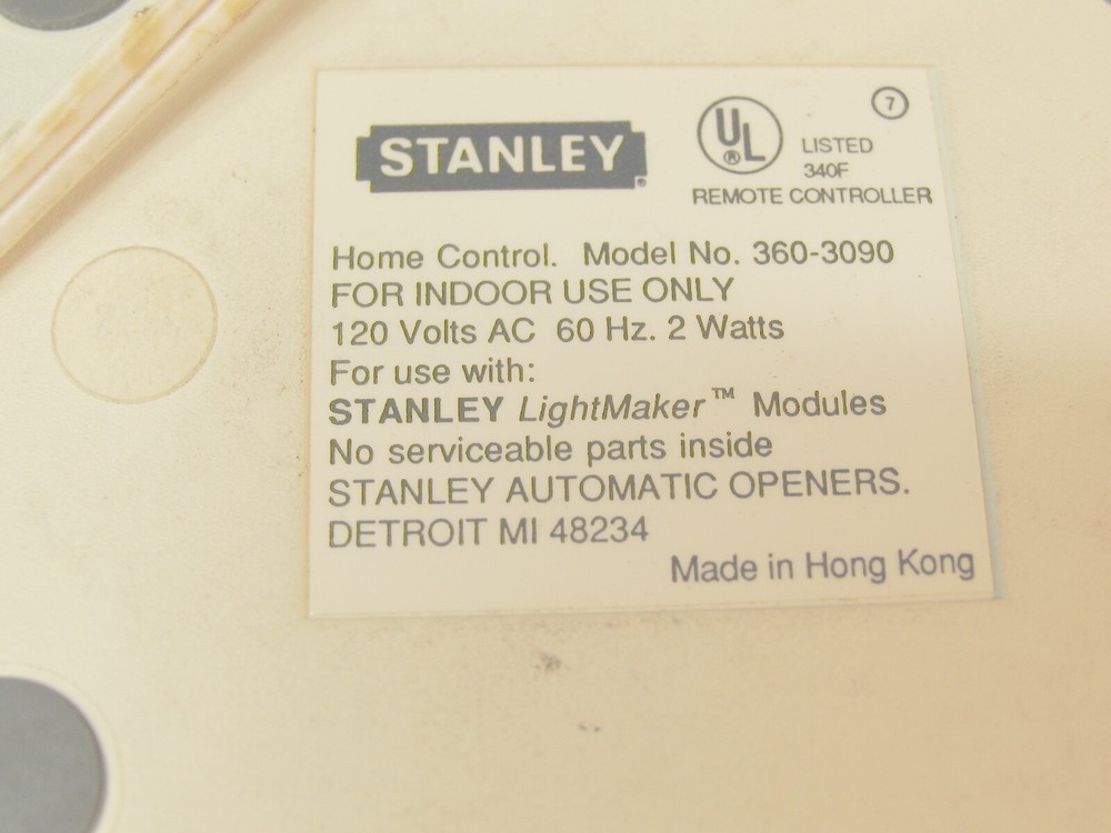STANLEY Remote Controller (x-10 type) #360-3090 Remote activator transmitter