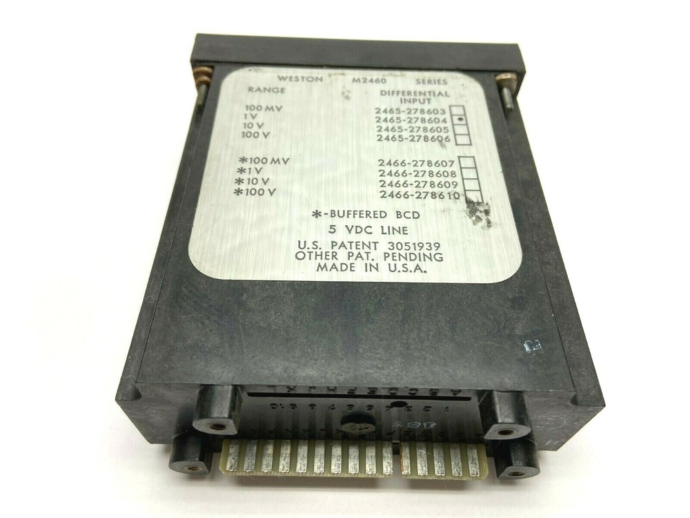 Weston 2465-278604 M2460 Digital Panel Meter 1V Range