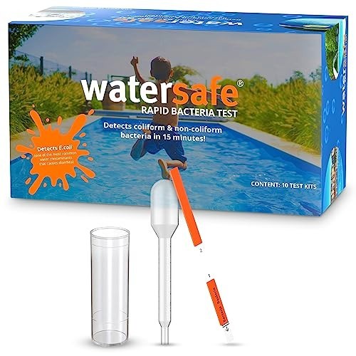 Rapid Bacteria Test for Pool & Spa - Detects E. coli, Salmonella, 10 Pack
