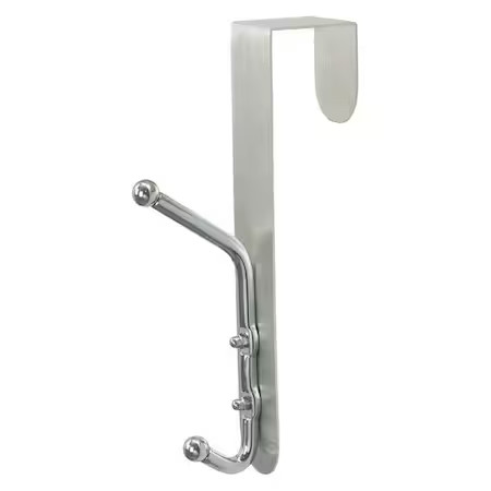Coat Rack, Silver, 4-1/4 In. D, 45Ng70