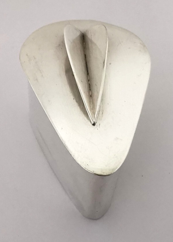 Unusual Modernist Solid Silver Box - London 1980