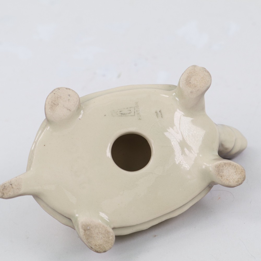 Tortoise Turtle Pottery Figurine Unknown Maker Maybe German MCM