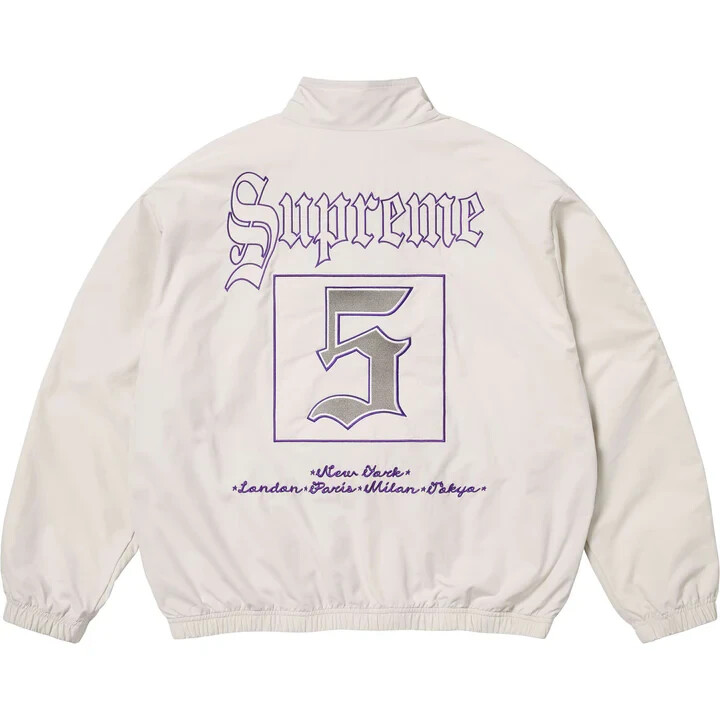 Supreme Old English Track Jacket White