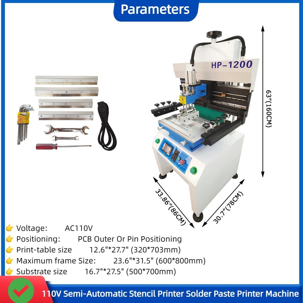 Solder Paste Semi-Automatic Stencil Printing Machine Solder Paste Printer