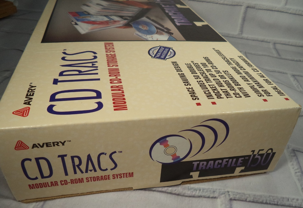 Vintage CD Tracs Modular CD Rom Storage System TracFile 150 NOS