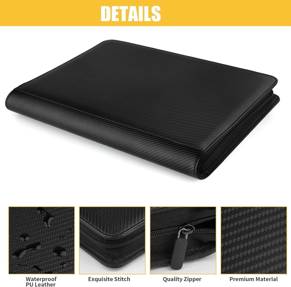 Toploader Binder, Holds 288 Toploaders, 9 Pocket Top Loader Binders