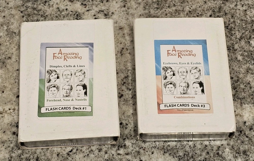 Amazing Faces Learning Face Reading Flash Cards 2 Decks