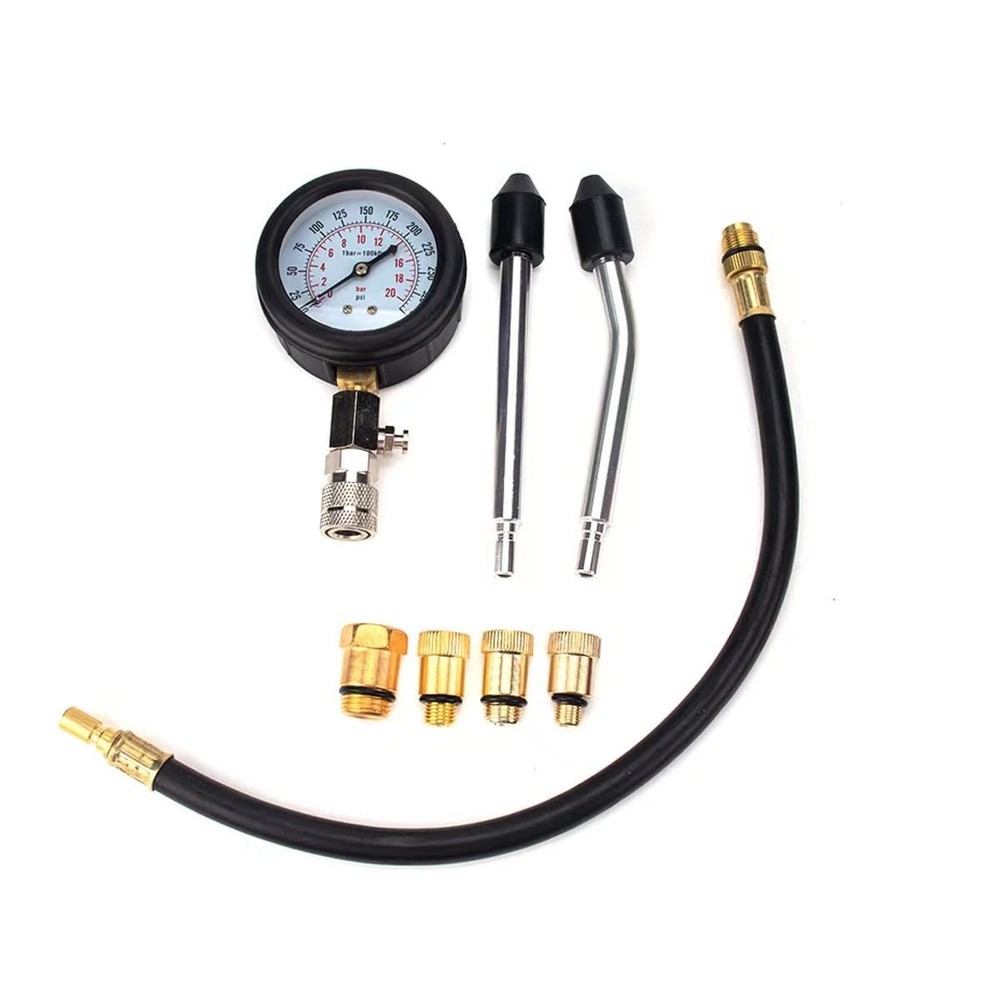 8PCS Compression Tester, Engine Tester kit Professional Petrol...