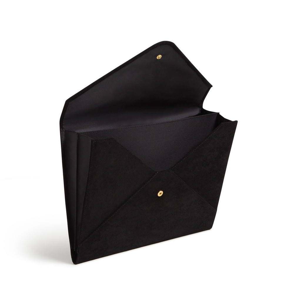 Suede Document Holder 13 x 9.75 x 0.44 in. Black 1 Count