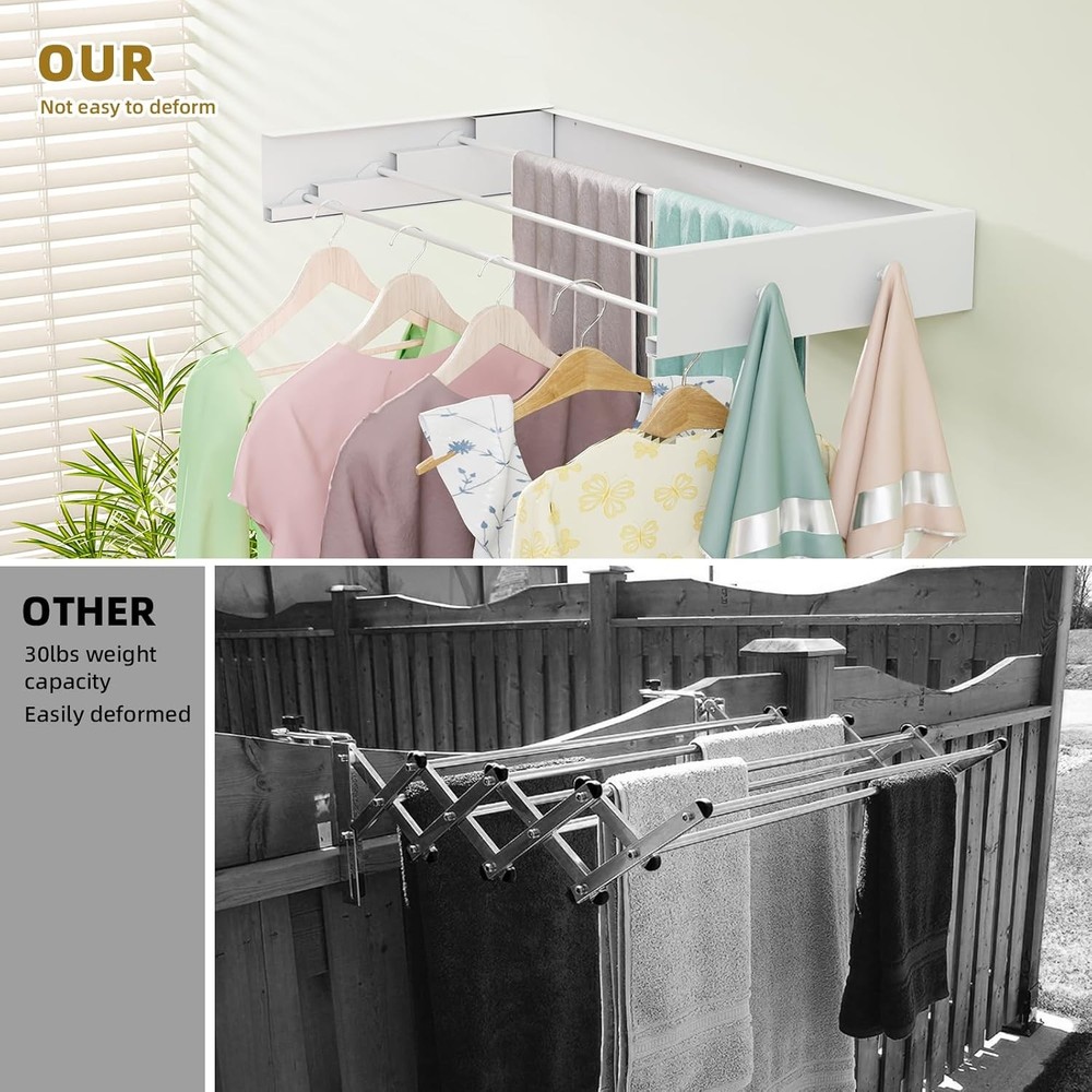 Wall Mounted Collapsible Drying Rack, Wall Mounted Drying Racks