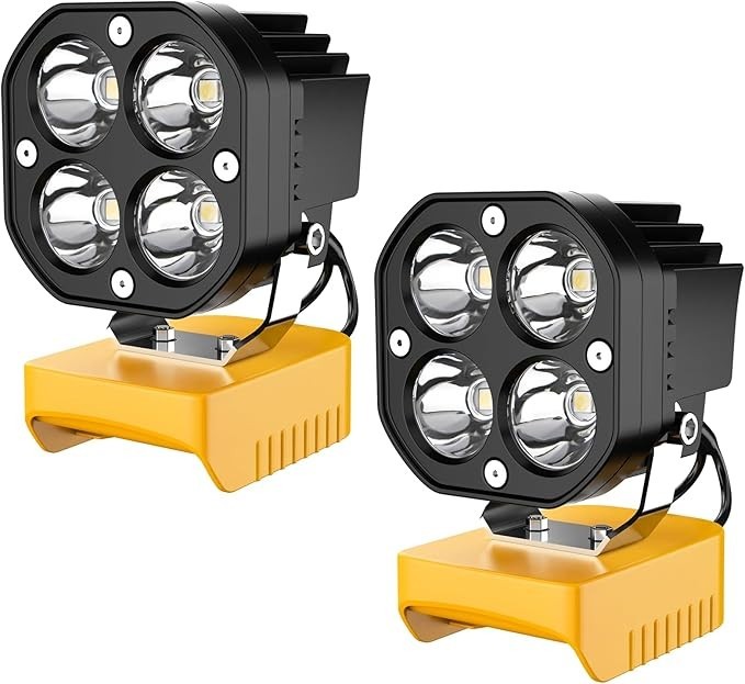40W 6000LM Flashlight 2-Pack ，LED Work Light Compatible with Dewalt 20V Battery