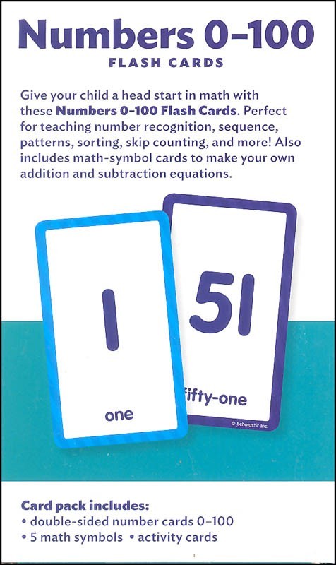 ECLIPS FLASH CARDS NUMBERS 3PK