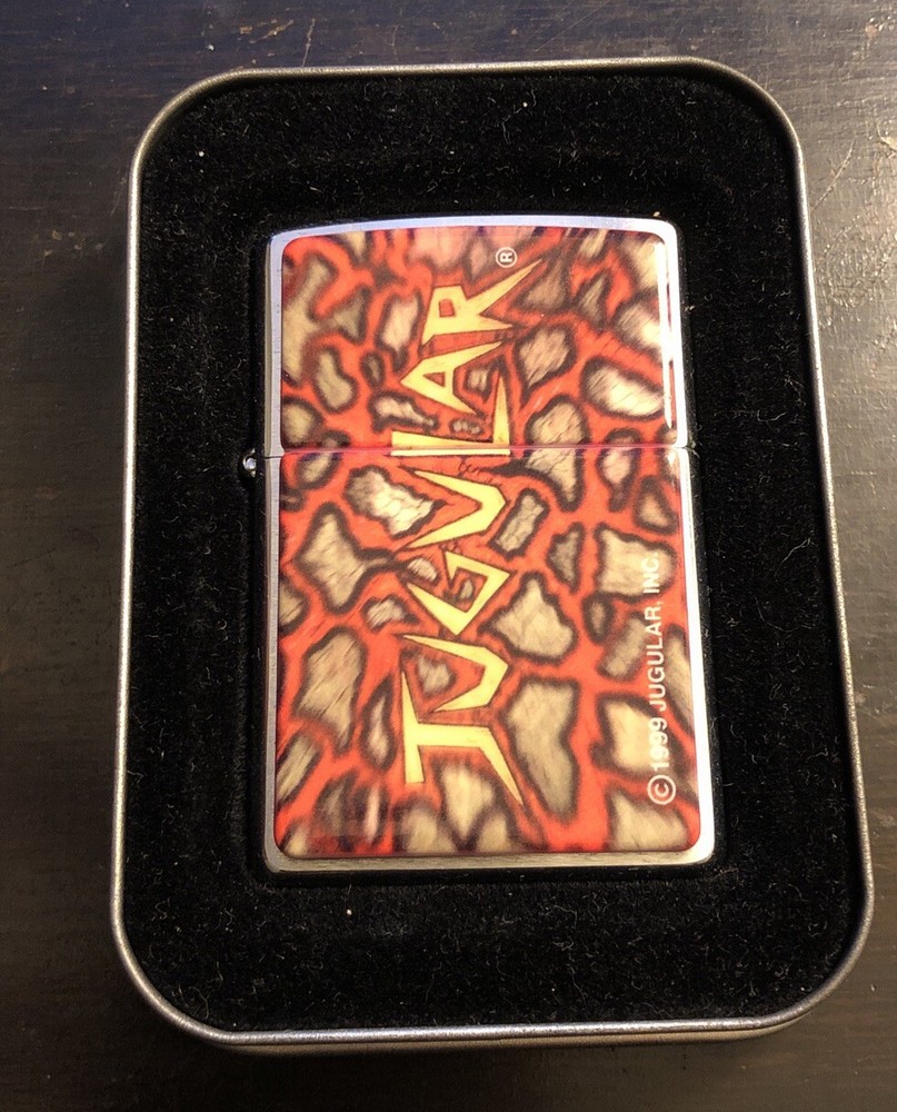 Zippo Lighter Jugular Cheetah Emblem 1999 Design