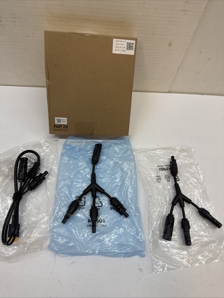 Solar Connectors Y Branch Parallel Adapter Cable Wire Plug Tool for Solar Panel