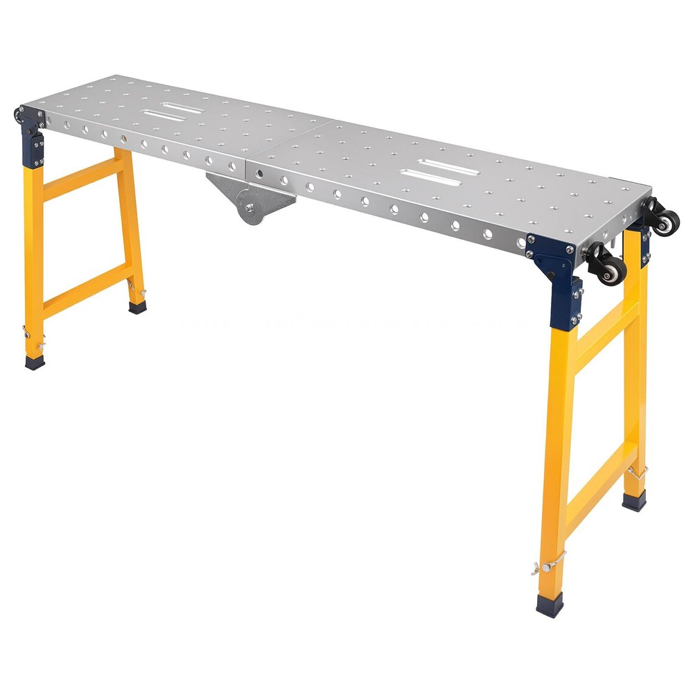 1100LBS Portable Folding Welding Table 65"x12" Adjustable Height Work Platform