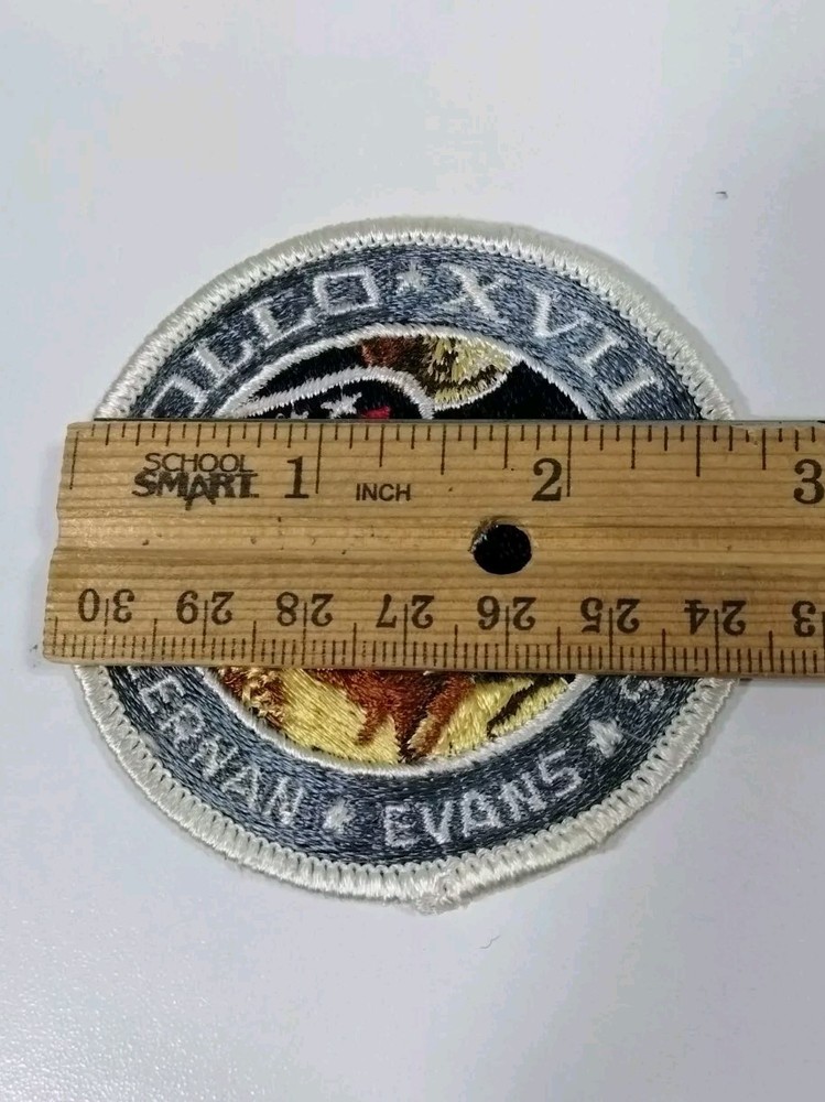 Apollo 17 Mission Patch Embroidered NASA Cernan Evans Schmitt 2¾" American Eagle